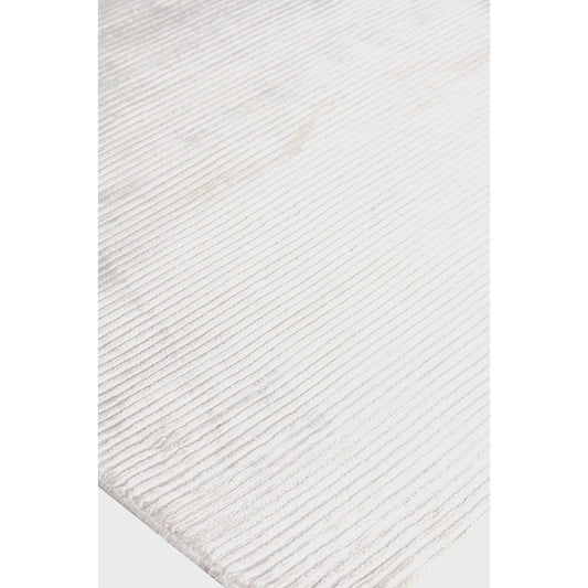 Dove Rug - White by Exquisite Rugs in white. Made from viscose, cotton in a unique style.