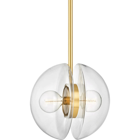 Kert 2 Light Pendant by Hudson Valley. Made from steel in a modern style.