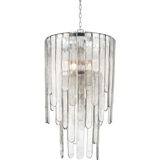 Fenwater Pendant by Hudson Valley in polished nickel. Made from steel in a transitional style.