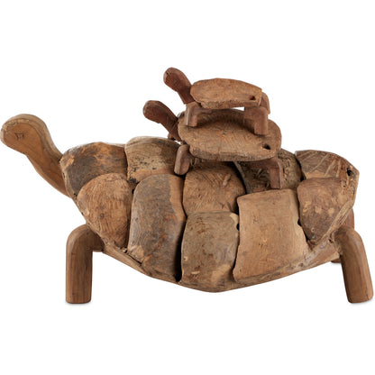 Turtle Set by Currey and Company in natural. Made from wood in a rustic style.