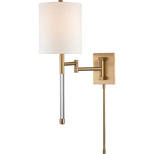 Englewood Wall Sconce by Hudson Valley. Made from brass in a modern style.