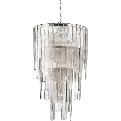 Fenwater Pendant by Hudson Valley in polished nickel. Made from steel in a transitional style.