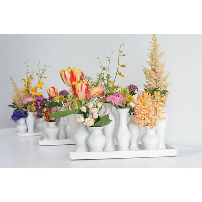 Chic Vase by Accent Decor in white. Made from ceramic in a modern style.