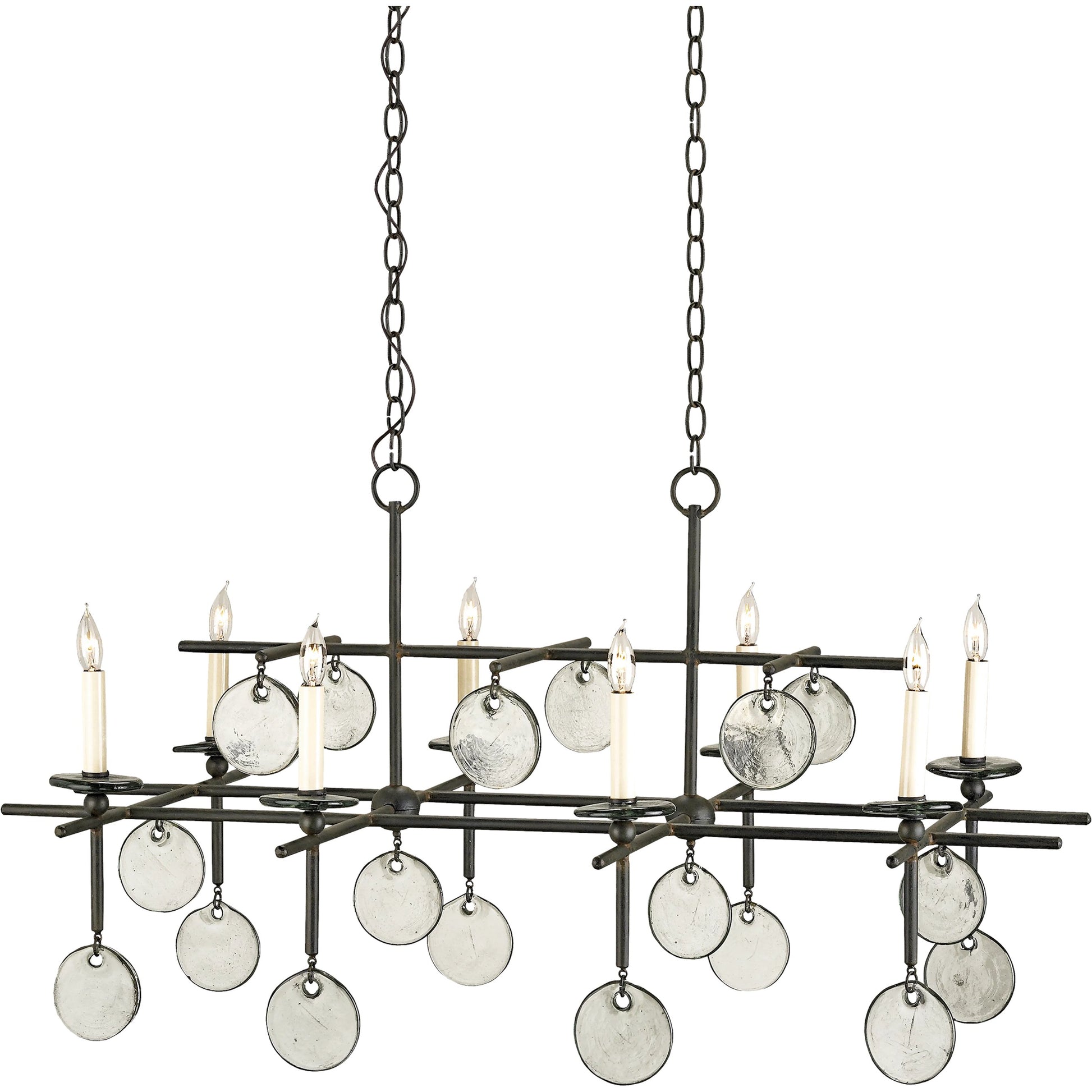 Sethos Rectangular Chandelier by Currey and Company. Made from unique in a modern style.