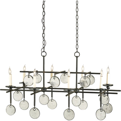 Sethos Rectangular Chandelier by Currey and Company. Made from unique in a modern style.