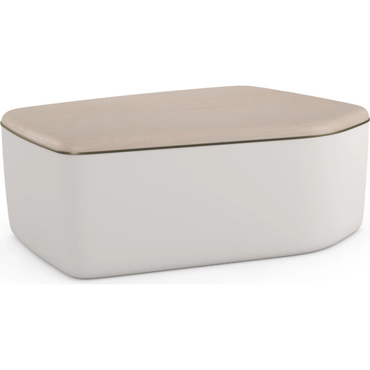 Serir Medium Cocktail Table by Caracole in almost white, whisper of gold. Made from unique in a unique style.