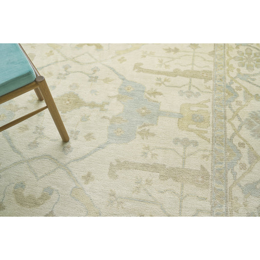 Antique Weave Oushak 9492 Rug by Exquisite Rugs in beige, blue, brown. Made from new zealand wool in a unique style.