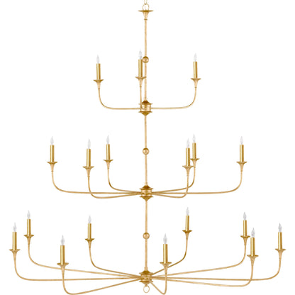 Nottaway Grande Chandelier by Currey and Company. Made from wrought iron in a traditional style.