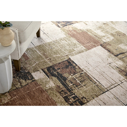 Pearson PRS39STF Rug by Feizy in ivory, green, brown. Made from polyester in a unique style.