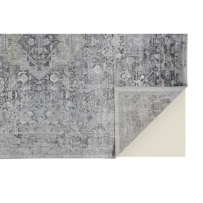 Sarrant Transitional Rug - 3966F by Feizy in gray, silver, ivory. Made from viscose, polyester in a unique style.