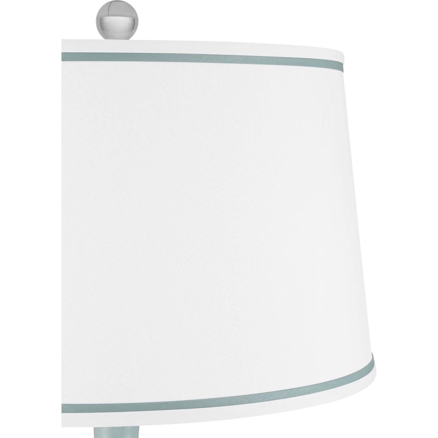 005 SI-2387064 | Closeup | Ketty Table Lamp by Currey and Company in white, light blue. Made from porcelain in a modern style.
