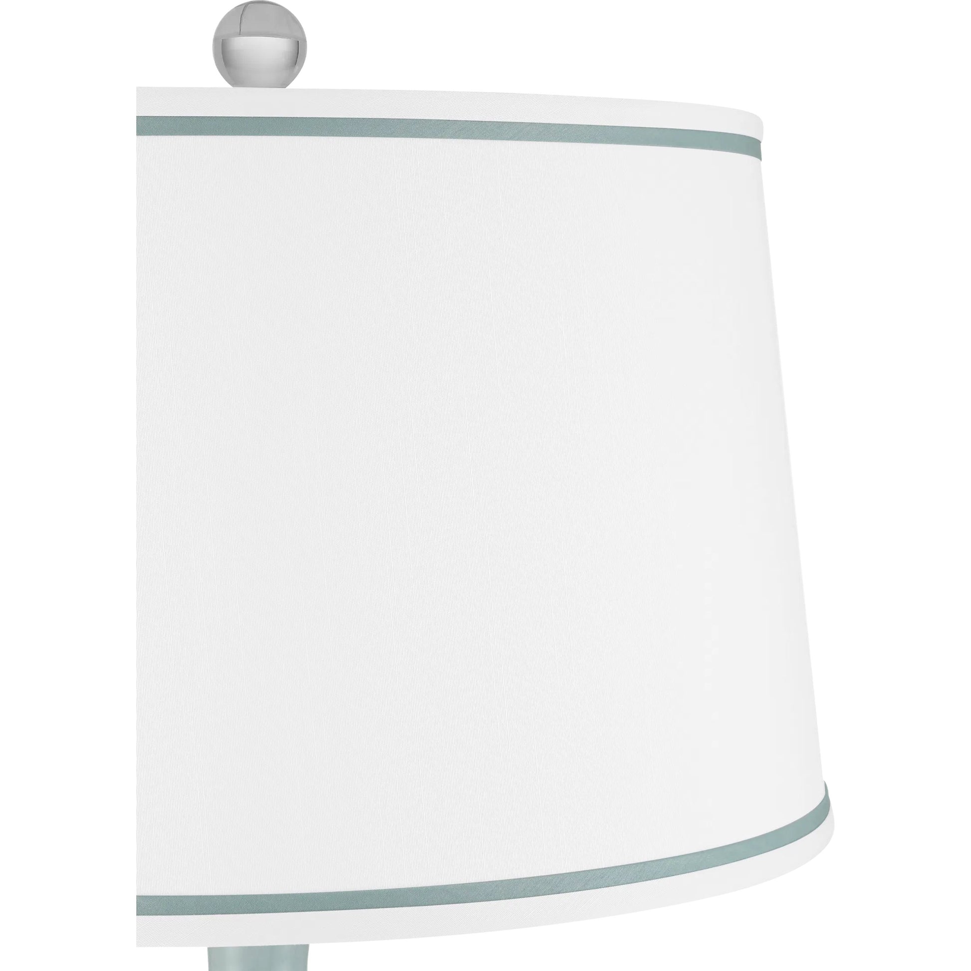 Ketty Table Lamp by Currey and Company in white, light blue. Made from porcelain in a modern style.