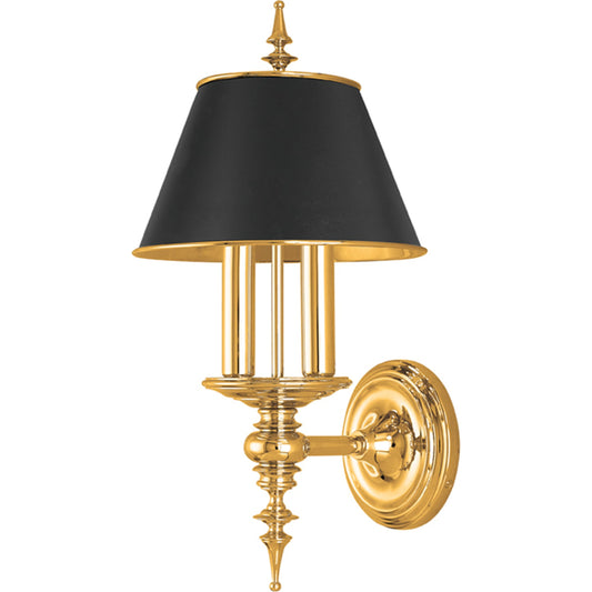 Cheshire Wall Sconce by Hudson Valley in aged brass. Made from brass in a traditional style.