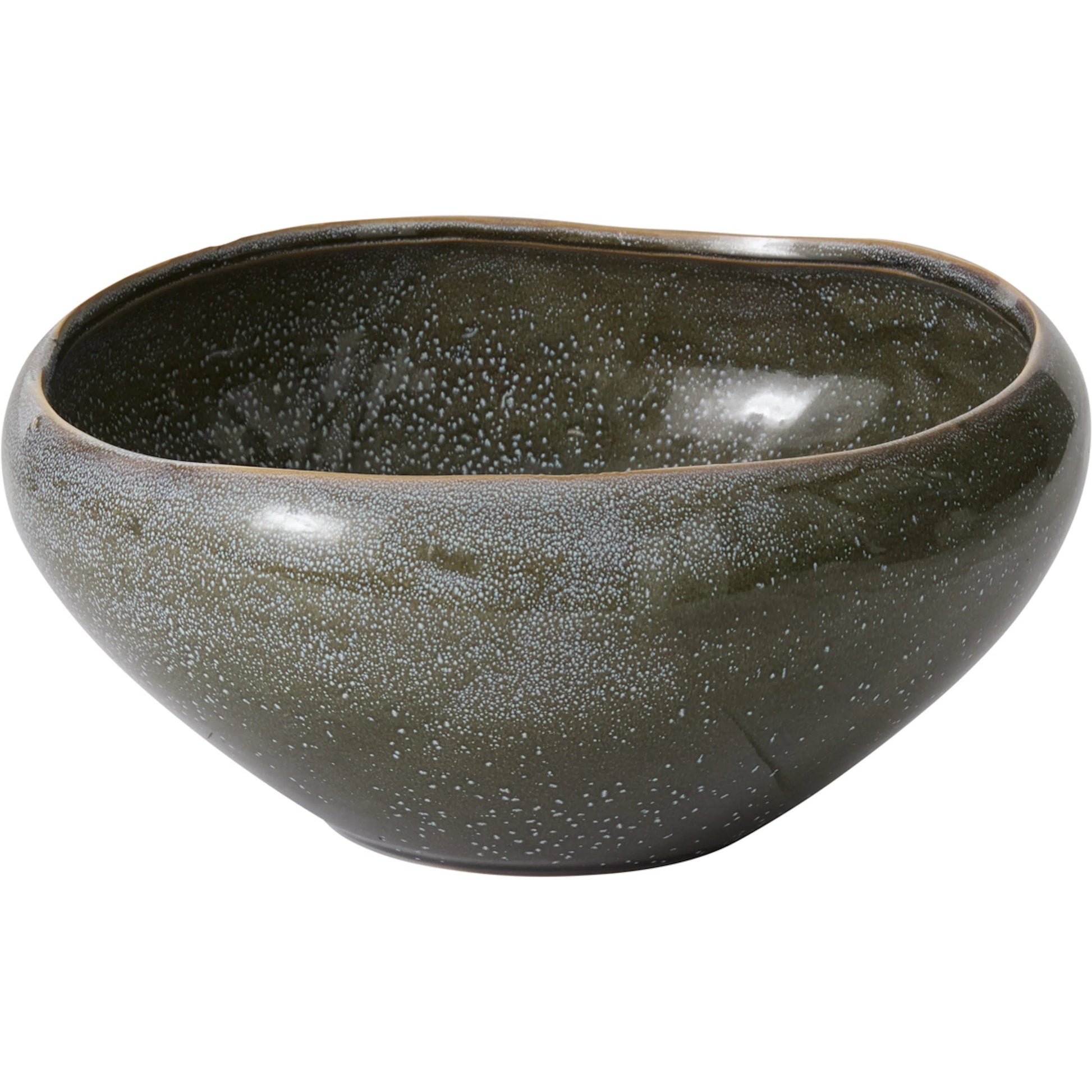 Freestone Bowl by Accent Decor in dark, green. Made from ceramic in a unique style.