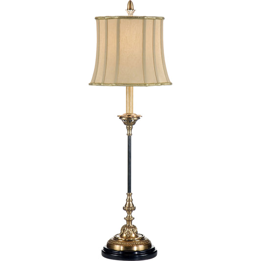 Westport Lamp by Wildwood in antique patina, black. Made from brass in a traditional style.