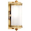 Aged Brass / 4.00" x 8.75", Clear Outside Frosted Inside