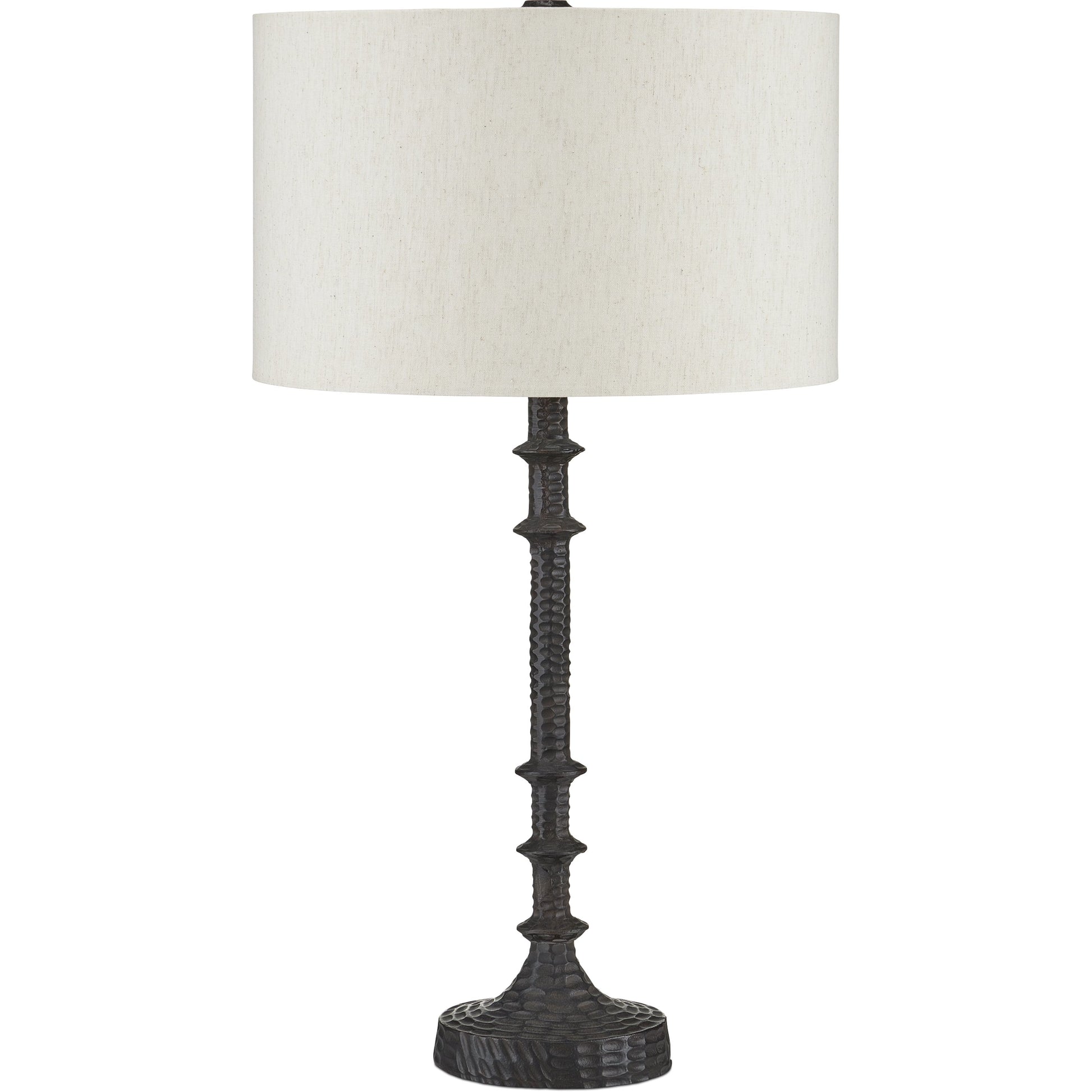 Gallo Table Lamp by Currey and Company in bronze. Made from cast aluminum in a modern style.