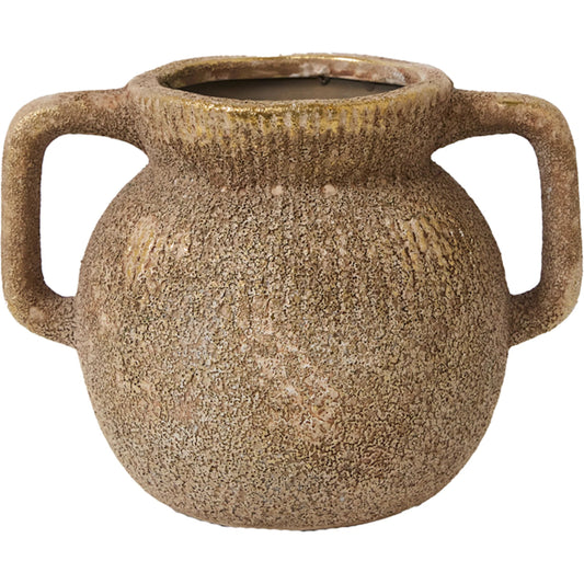 Astin Vase by Accent Decor in gold. Made from ceramic in a unique style.