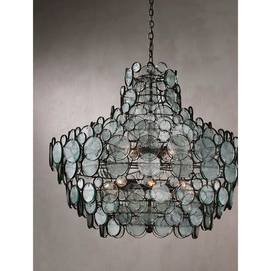 Galahad Chandelier by Currey and Company. Made from unique in a modern style.