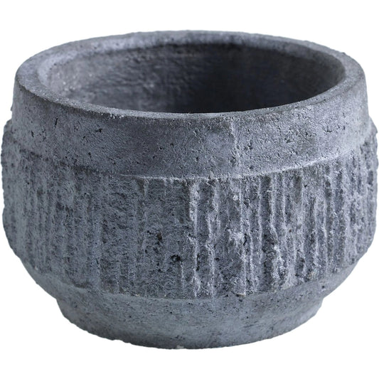 Lakeland Pot by Accent Decor in grey. Made from concrete in a modern style.