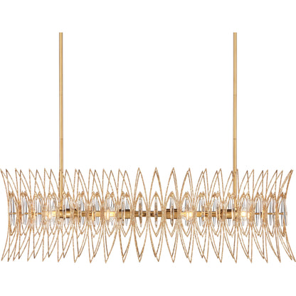 Marquise Oval Chandelier by Currey and Company in clear, luxor gold. Made from glass, wrought iron in a unique style.