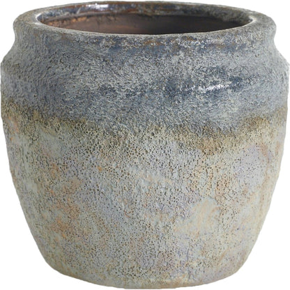 Earthy Pot by Accent Decor in blue. Made from ceramic in a modern style.