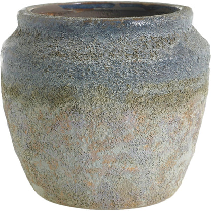 Earthy Pot by Accent Decor in blue. Made from ceramic in a modern style.