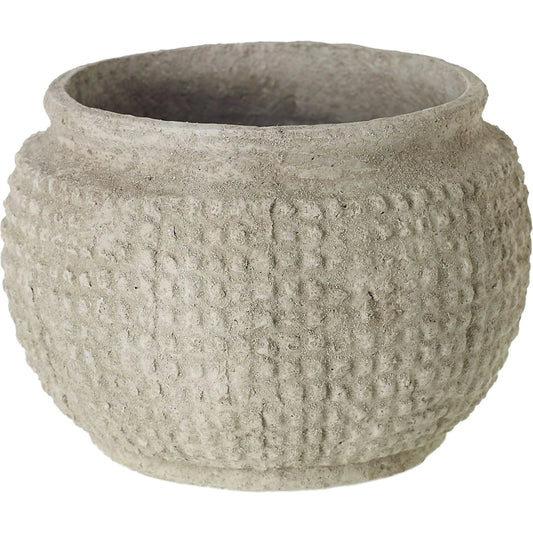 Kemble Pot by Accent Decor in tan. Made from fiber composite in a rustic style.