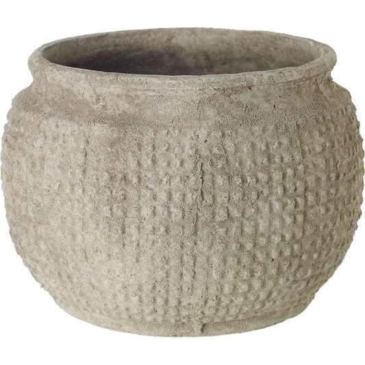 Kemble Pot by Accent Decor in tan. Made from fiber composite in a rustic style.