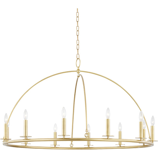 Howell 12 Light Chandelier by Hudson Valley. Made from steel in a modern style.