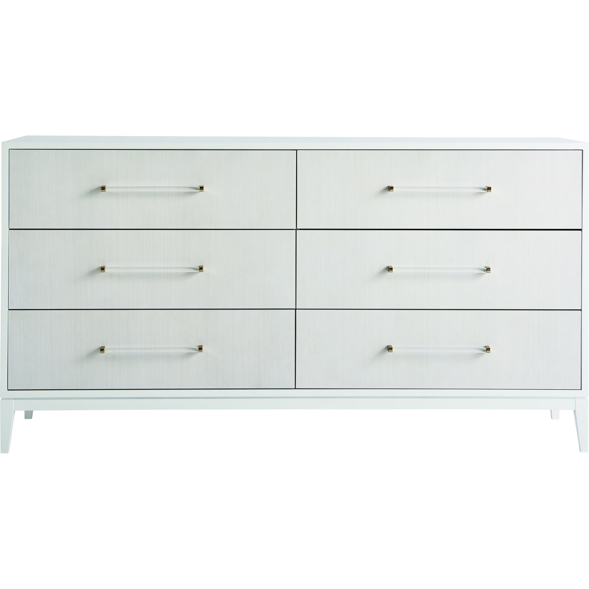 Brentwood Dresser by Miranda Kerr Home in gold and white lacquer. Made from unique in a transitional style.