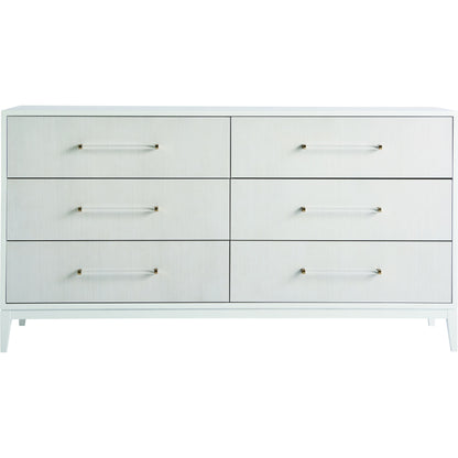 Brentwood Dresser by Miranda Kerr Home in gold and white lacquer. Made from unique in a transitional style.