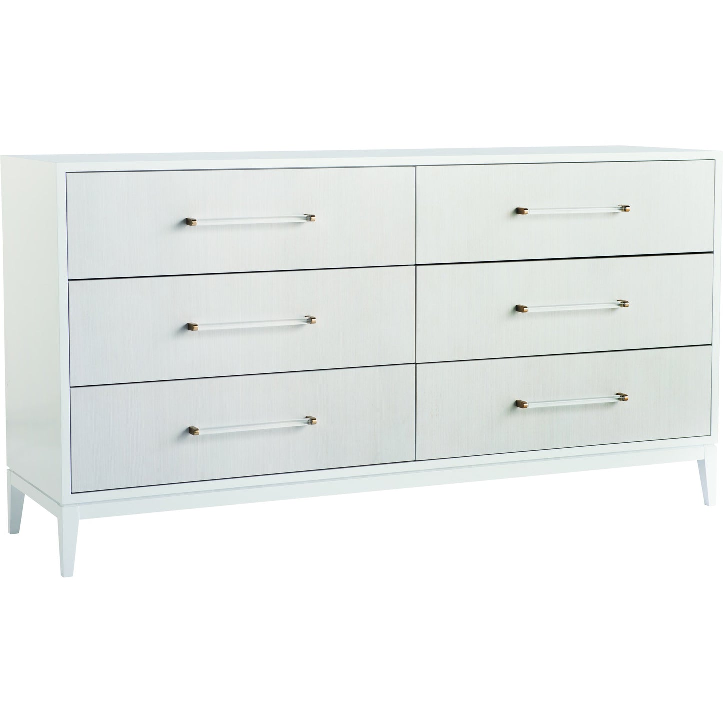 001 SR-909193 | Primary Silo | Brentwood Dresser by Miranda Kerr Home in gold and white lacquer. Made from unique in a transitional style.