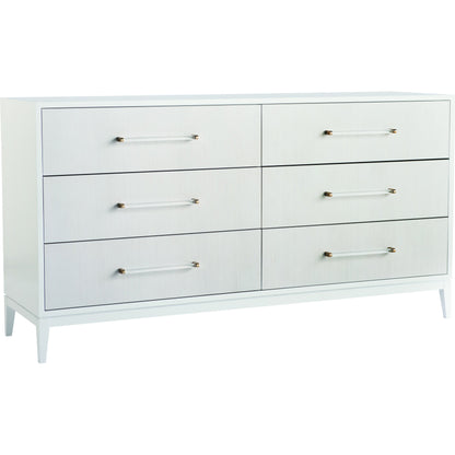 Brentwood Dresser by Miranda Kerr Home in gold and white lacquer. Made from unique in a transitional style.