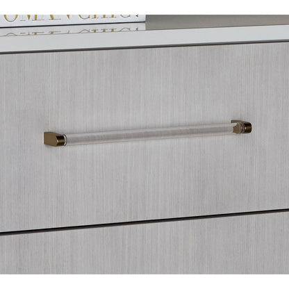 Brentwood Dresser by Miranda Kerr Home in gold and white lacquer. Made from unique in a transitional style.
