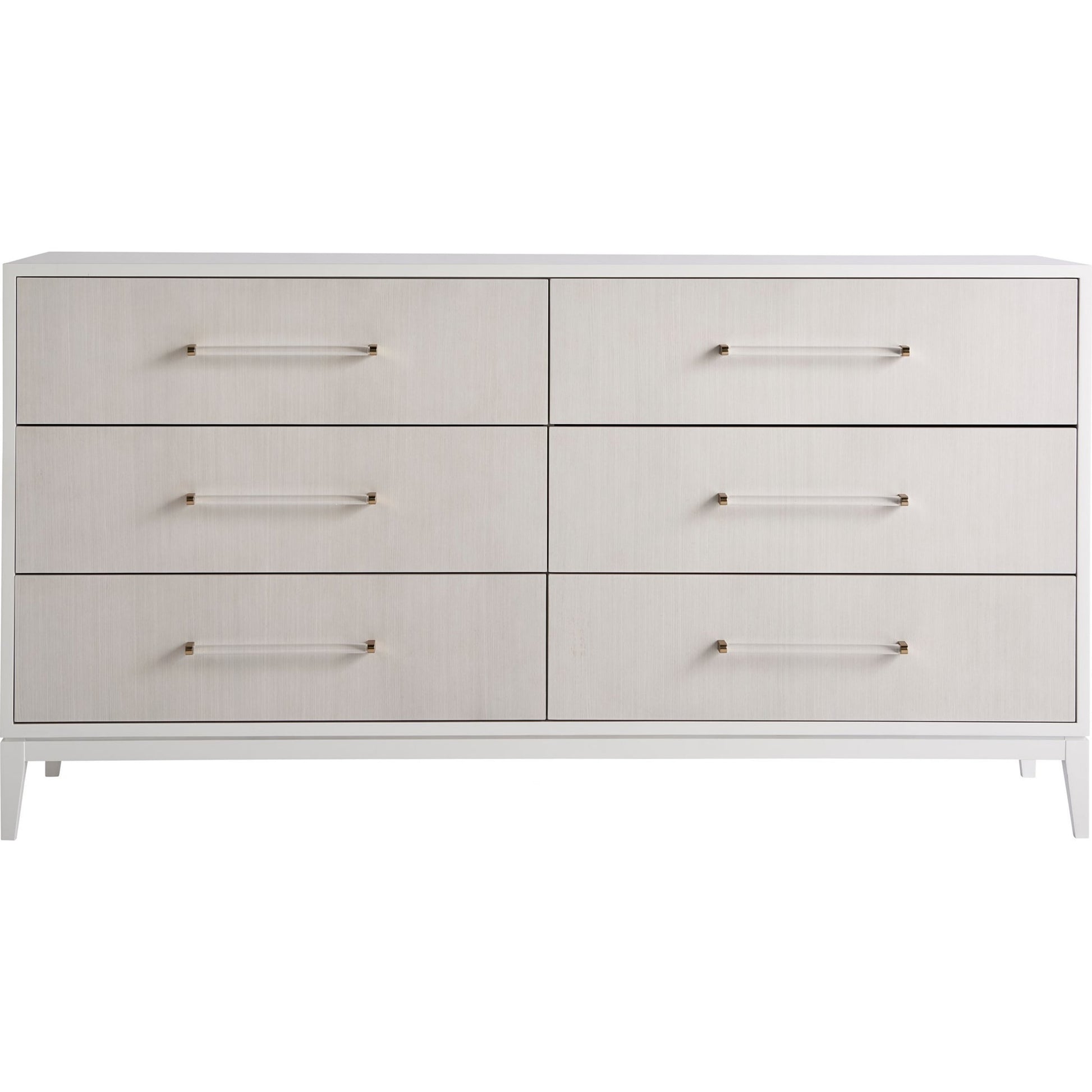 Brentwood Dresser by Miranda Kerr Home in gold and white lacquer. Made from unique in a transitional style.