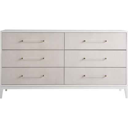 Brentwood Dresser by Miranda Kerr Home in gold and white lacquer. Made from unique in a transitional style.