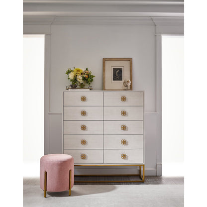 Peony Drawer Chest by Miranda Kerr Home in gold and alabaster. Made from unique in a modern style.