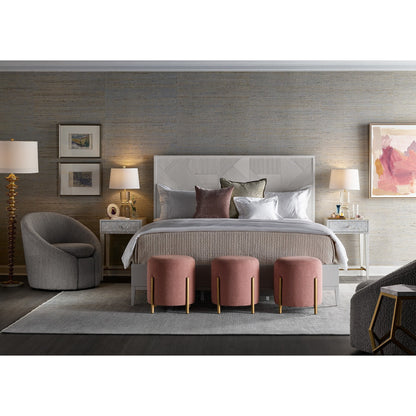 Love Joy Bliss Pouf by Miranda Kerr Home in blush, soft gold. Made from 53.5% cotton, 37.4% nylon, 9% polyester in a modern style.