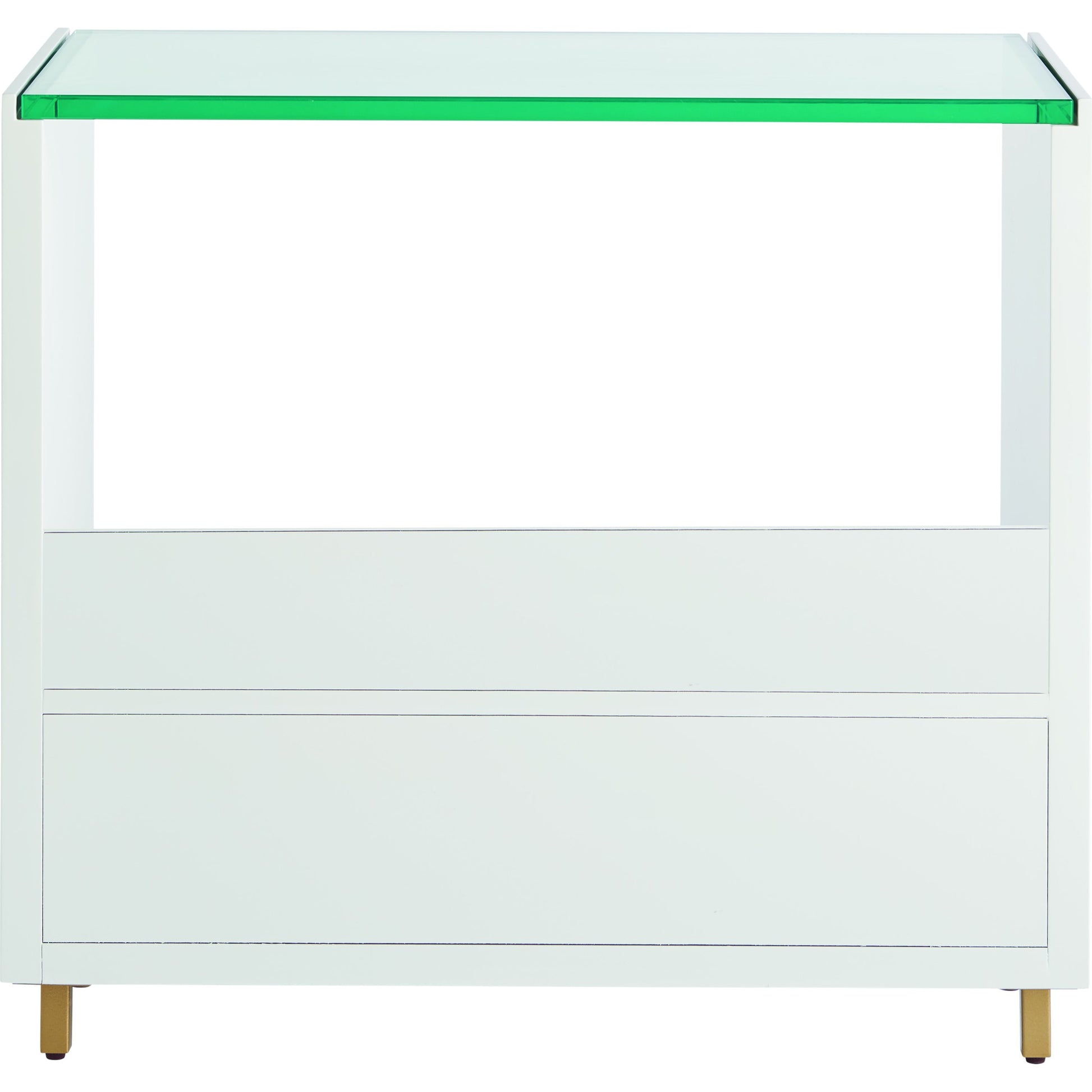 Peony Nightstand by Miranda Kerr Home in gold and alabaster. Made from unique in a modern style.