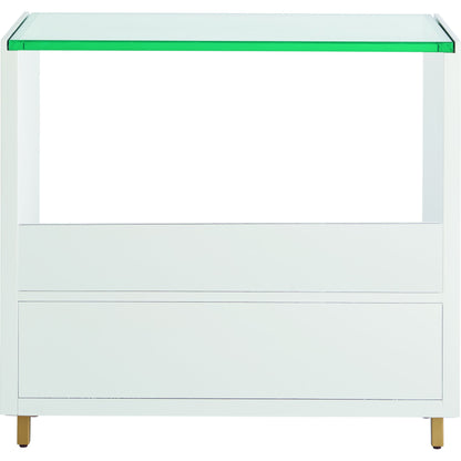 Peony Nightstand by Miranda Kerr Home in gold and alabaster. Made from unique in a modern style.