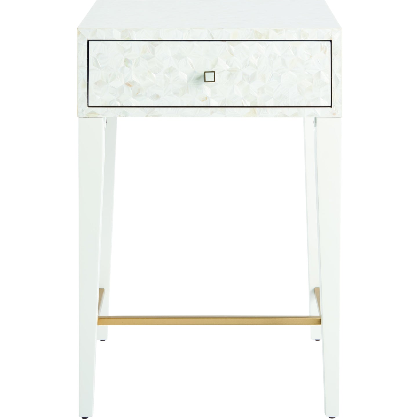 002 SR-909190 | Additional Silo | Bliss Bedside Table by Miranda Kerr Home in white and white lacquer. Made from unique in a transitional style.