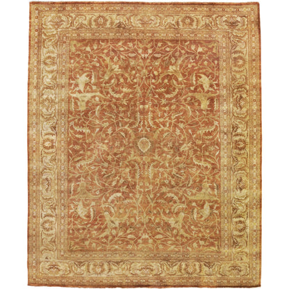 Antique Weave Oushak 9564 Rug by Exquisite Rugs in rust, ivory. Made from new zealand wool in a unique style.
