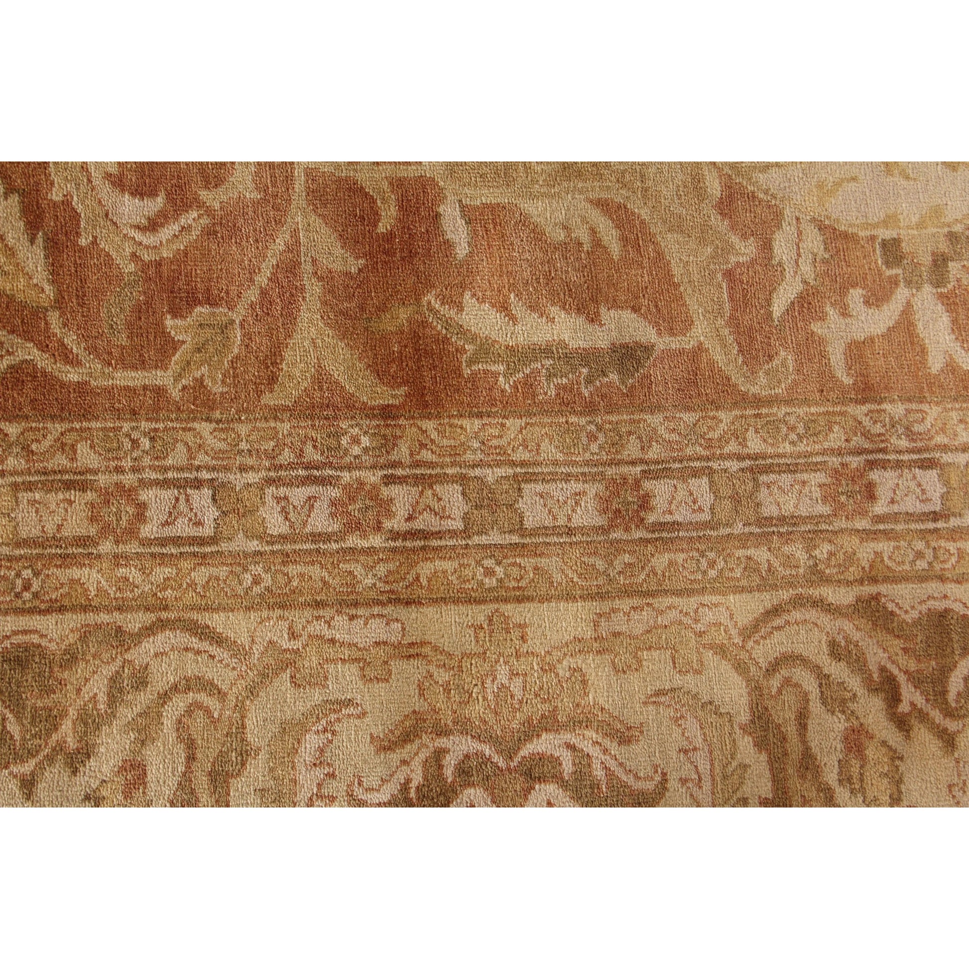 Antique Weave Oushak 9564 Rug by Exquisite Rugs in rust, ivory. Made from new zealand wool in a unique style.