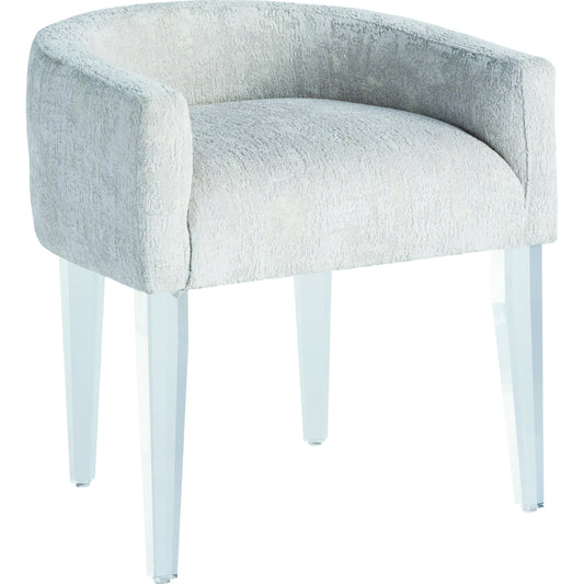Love Joy Bliss Vanity Chair by Miranda Kerr Home in gold and lucite. Made from 81% rayon, 19% polyester in a modern style.