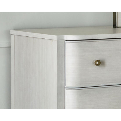 Chelsea Dresser by Miranda Kerr Home in gold and alabaster. Made from unique in a transitional style.