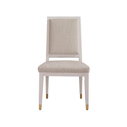 Love Joy Bliss Side Chair by Miranda Kerr Home in pewter and alabaster. Made from 66% polyester, 34% rayon in a traditional style.