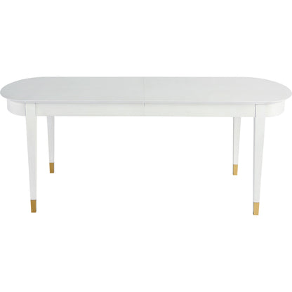 Marion Dining Table by Miranda Kerr Home in gold and alabaster. Made from unique in a traditional style.