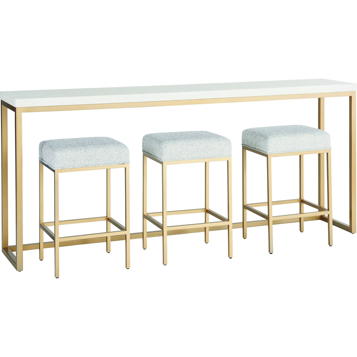 001 SR-909200 | Primary Silo | Love Joy Bliss Console Table by Miranda Kerr Home in gold and alabaster. Made from unique in a transitional style.
