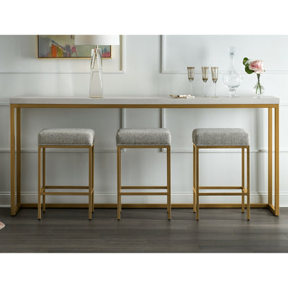 Love Joy Bliss Console Table by Miranda Kerr Home in gold and alabaster. Made from unique in a transitional style.